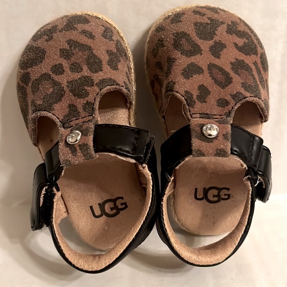 UGG Baby Girl's Emmery Leopard Sandals - Picture 2 of 7